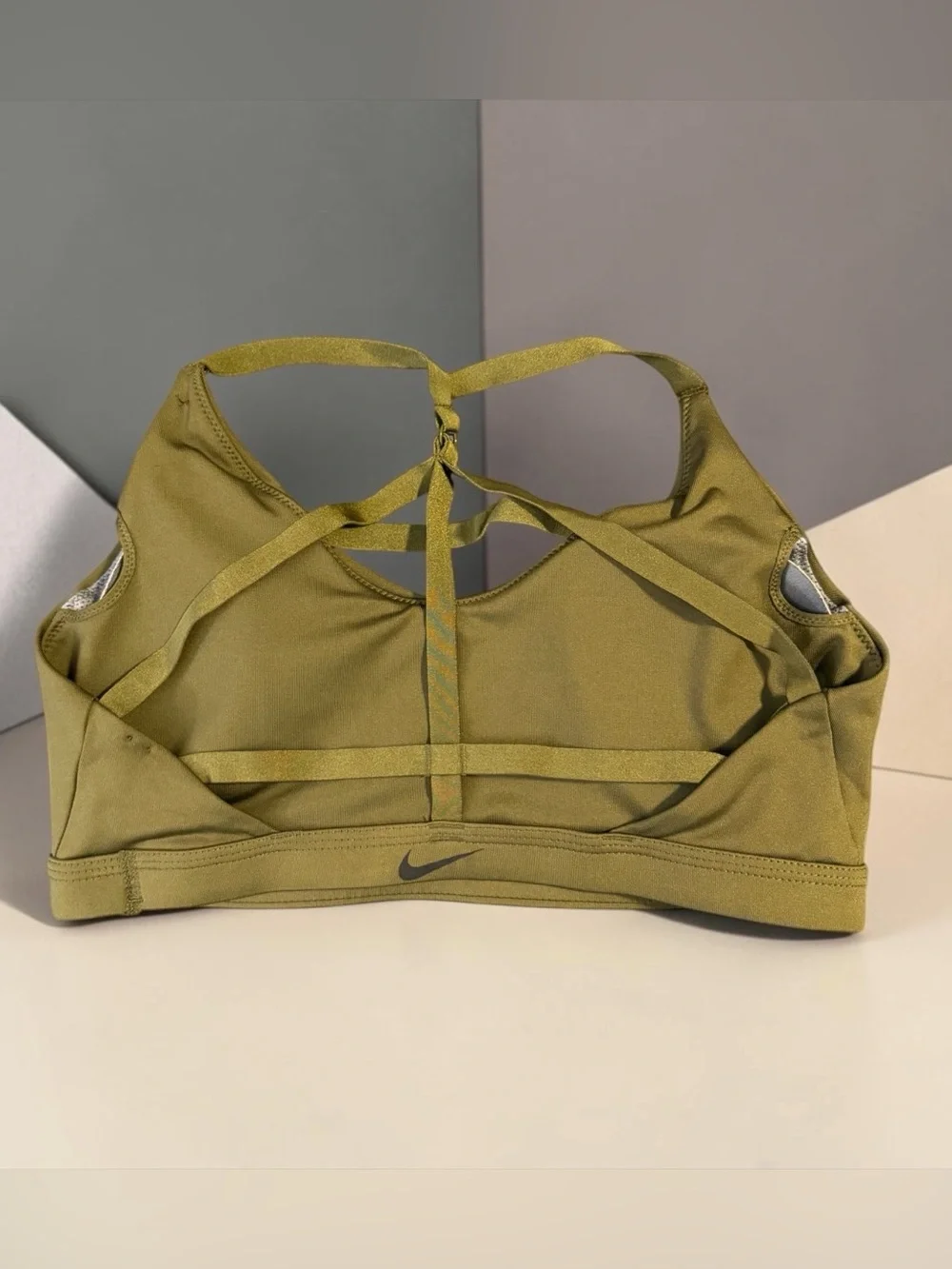 Nike Olive/Tan Strappy-Back Light Support Sports Bralette